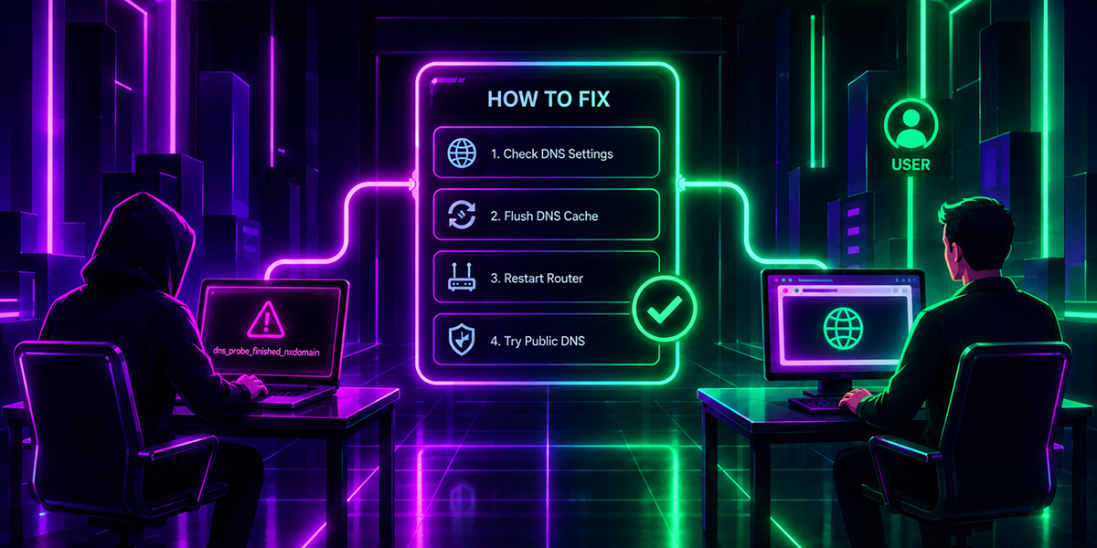 How to fix the dns_probe_finished_nxdomain error How to fix the dns_probe_finished_nxdomain error
